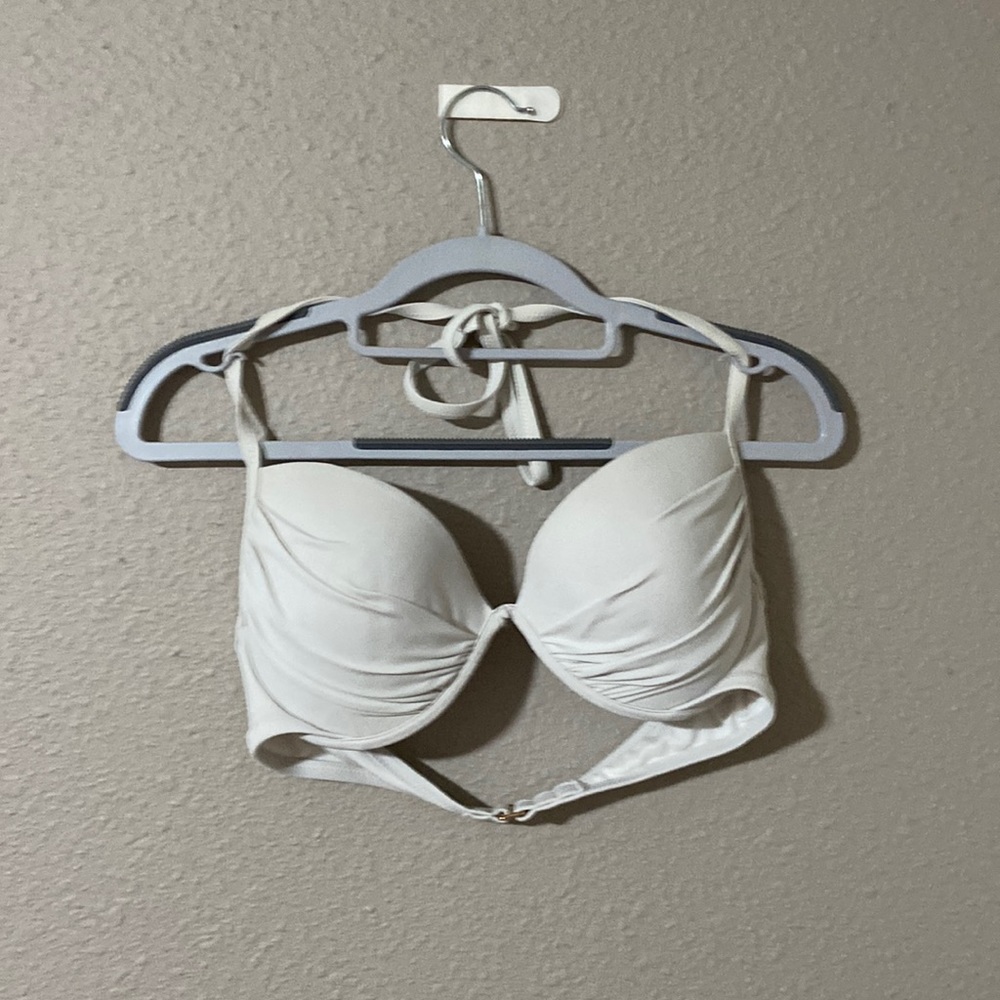 White Share & Shore Bikini Top